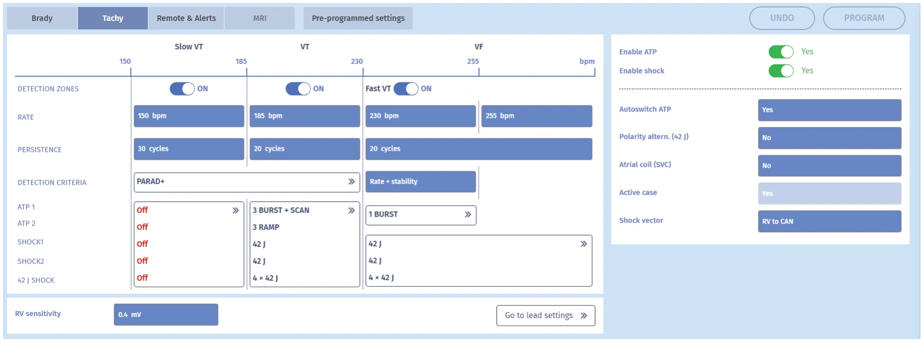 MicroPort ICD, Programming — Stability as the great discriminator