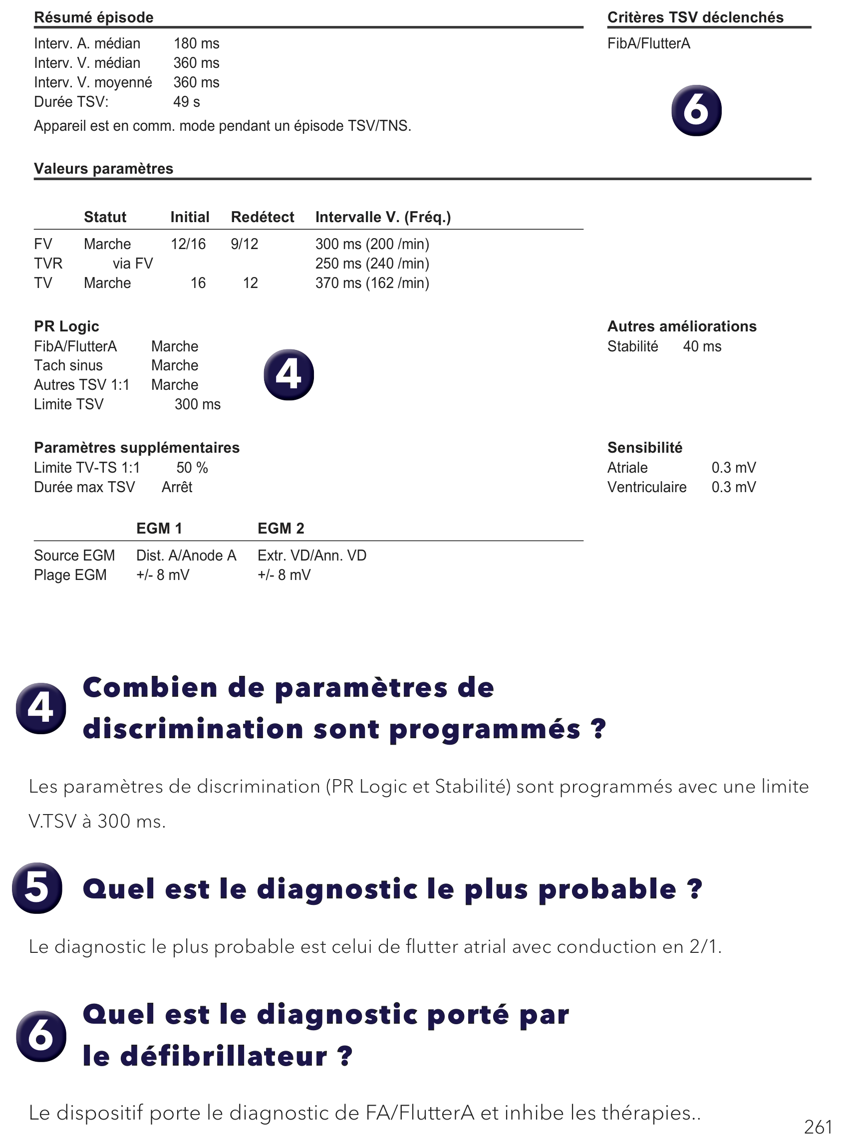 Électrogramme Medtronic DAI, segment 1 sur 1 — PR Logic et flutter atrial